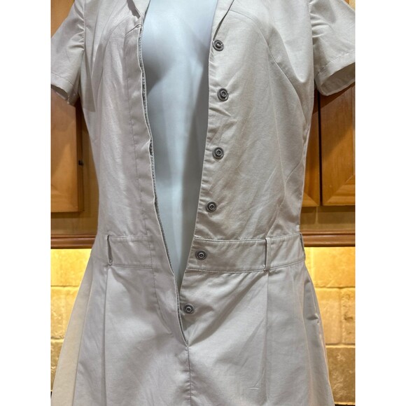 Alexander Wang S/S Crisp Poplin Mini Shirt Dress Size S Cream Tan Like New - Picture 9 of 10
